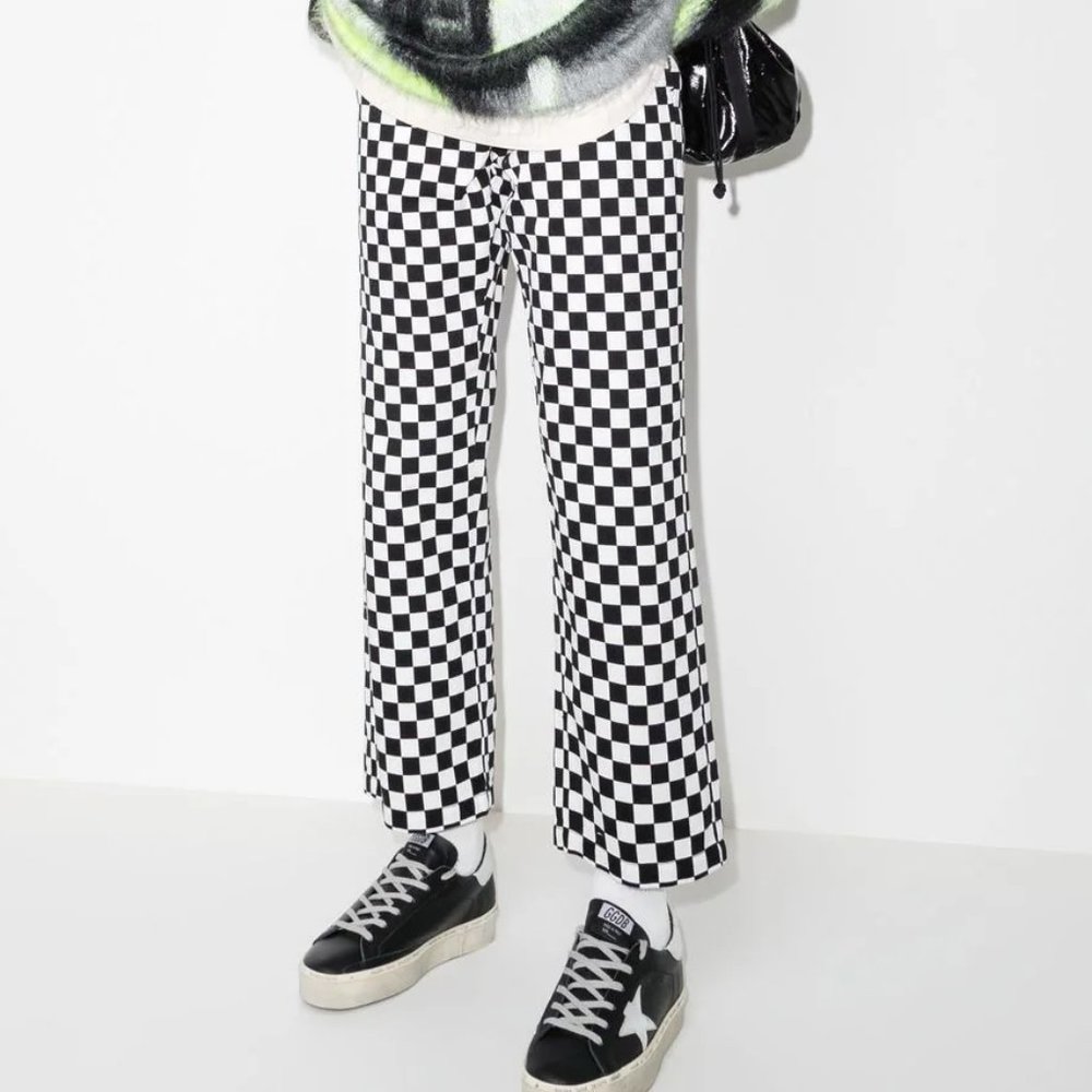R13 checkerboard slouch pant, size 28